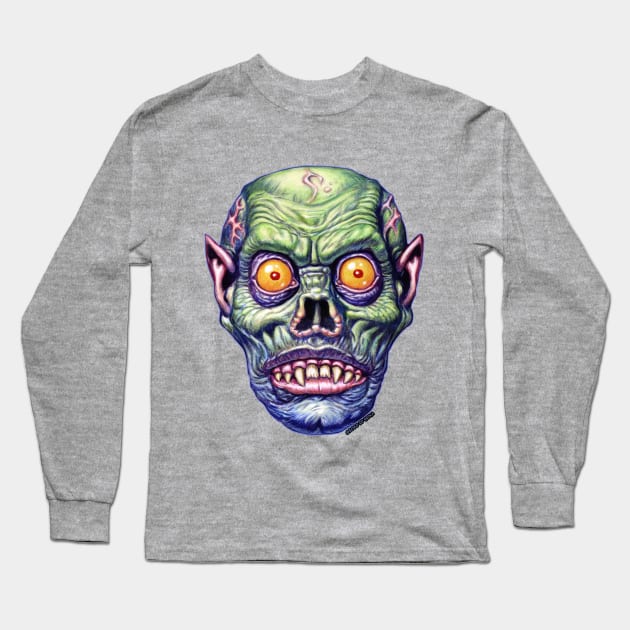 Green Ghoul Long Sleeve T-Shirt by ERMTees